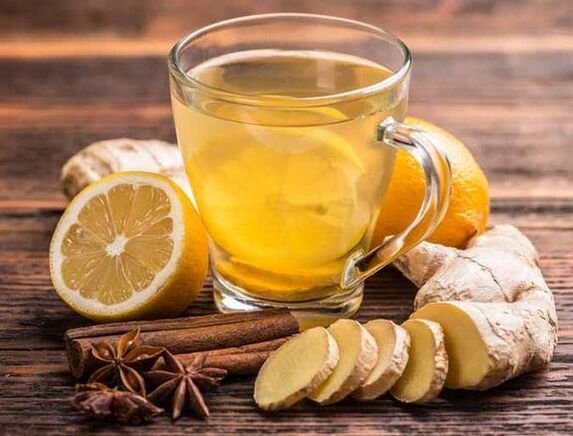Jengibre, limoi, kanela eta aleekin tea erekzio iraunkorretarako